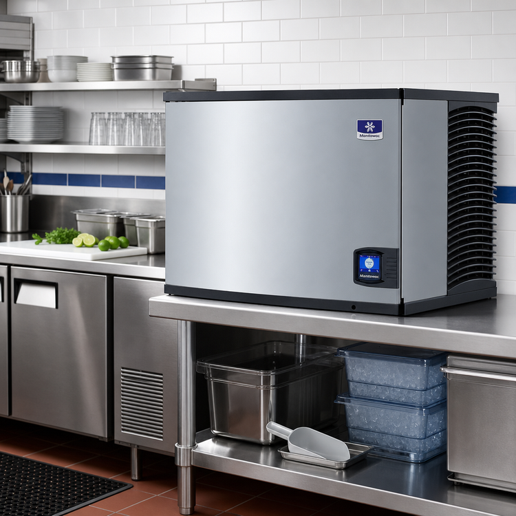 Product image #2 for Manitowoc QuietQube Indigo NXT Remote Air-Cooled Half-Dice Cube Ice Maker, 30 Inch Wide