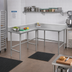 Thumbnail image #2 for Advance Tabco KTMS-307 L-Shaped Stainless Steel Corner Work Table with 5