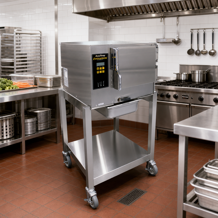 Product image #2 for AccuTemp Evolution 3-Pan Connectionless Boilerless Electric Convection Steamer, 14 kW, 480V, Stand-Mounted