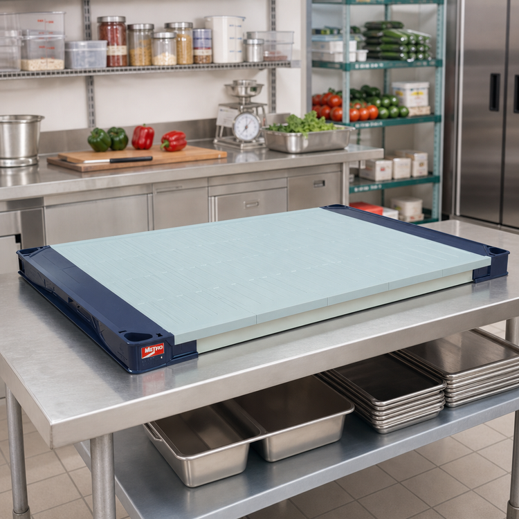 Product image #2 for MetroMax 4 54-Inch x 21-Inch Blue Solid Polymer Shelf with Microban