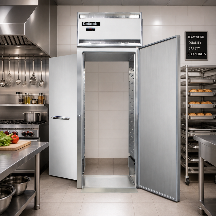 Product image #2 for Continental Refrigerator Designer Line DL1WI-SS-RT 1-Section Full Stainless Steel Roll-Thru Warmer with 66 1/4" Rack Capacity