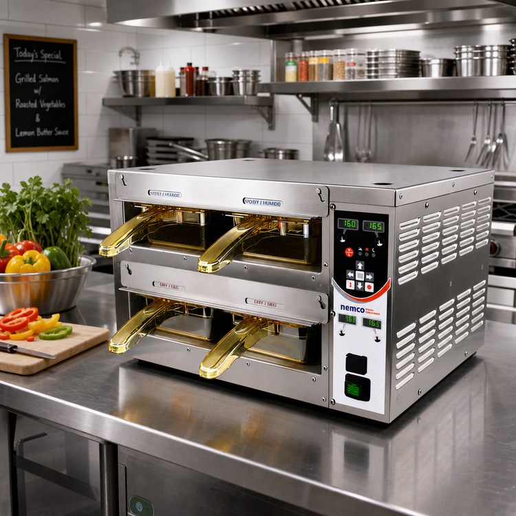 Product image #2 for Nemco 6070-TF Countertop Hot Hold Dry/Moist Food Warmer with ThermalBreeze Technology, 4-Pan Capacity
