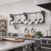Thumbnail image #2 for Eagle Group 108-Inch Wall-Mount Double-Bar Aluminum Pot Rack with 18 Hooks