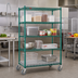 Thumbnail image #2 for EagleGard Mobile 4-Tier Wire Shelving Starter Unit with Dunnage Shelf, 48 x 24 x 79 Inches