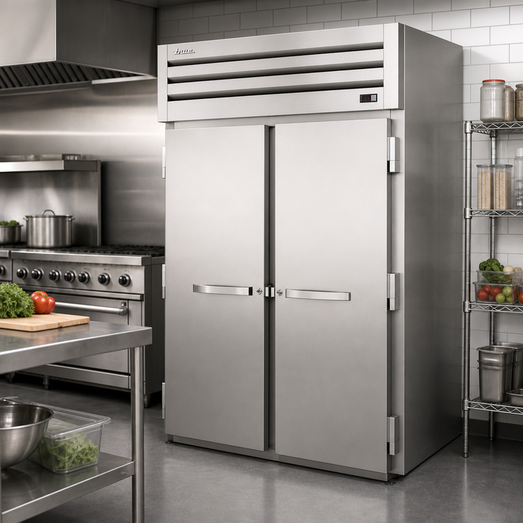 Product image #2 for True SPEC SERIES Roll-In 2-Section Self-Contained Refrigerator with Stainless Steel Doors and Locks