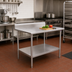 Thumbnail image #2 for John Boos Stallion 48 x 24-Inch Stainless Steel Top Work Table with 5-Inch Backsplash