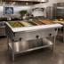 Thumbnail image #2 for Comstock-Castle Castle Series 72-Inch Gas Serving Counter / Hot Food Table with 5 Dry Wells