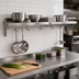Thumbnail image #2 for John Boos Stallion 24-Inch Stainless Steel Wall Shelf with Pot Rack and 2 Hooks