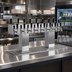 Thumbnail image #2 for Perlick Back-to-Back Bridge Tee Extra High Countertop Glycol-Cooled Draft Beer Tower, 36 Faucets, Polished Chrome