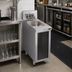 Thumbnail image #2 for Krowne Royal Series Freestanding Underbar Hand Sink Unit with Open Front Cabinet Base, 12 Inch x 24 Inch