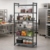 Thumbnail image #2 for Cambro Camshelving Basics Plus 5-Tier Stationary Starter Unit, 21 Inches x 36 Inches x 84 Inches, Vented, Brushed Graphite