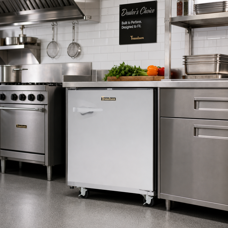 Product image #2 for Traulsen Dealer's Choice 27-Inch Compact Undercounter Freezer with Left-Hinged Solid Door