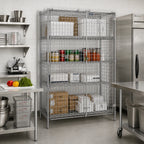 Thumbnail image #2 for Metro Super Erecta SEC55C Stationary Chrome-Plated Wire Security Cage, 50-1/2 x 27-1/4 x 66-13/16 Inches, No Intermediate Shelves