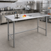 Thumbnail image #2 for Advance Tabco 84 Inch x 30 Inch Open Base Stainless Steel Work Table with 1-1/2 Inch Rear Up-Turn