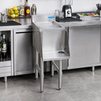 Thumbnail image #2 for BK Resources UB4-18-BDMX18 18-Inch Stainless Steel Freestanding Underbar Mixing Station with Drainboard and Blender Shelf