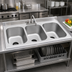 Thumbnail image #2 for Eagle Group Self-Rimming 3-Compartment Drop-In Sink with 18 x 24 x 13.5-Inch Bowls
