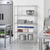 Thumbnail image #2 for EAGLEbrite 4-Tier Stationary Starter Wire Shelving Unit, 24 x 21 x 63 Inches, Zinc Finish