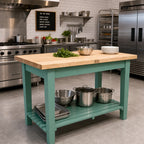 Thumbnail image #3 for John Boos Classic C4830-S 48 x 30-Inch, 1-1/2-Inch Maple Wood Top Work Table with Open Wood Base and Undershelf