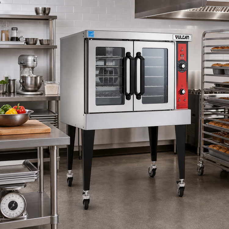 Product image #2 for Vulcan VC4ED-QS-PLATINUM Quick Ship Full-Size Single Deck Electric Convection Oven, Standard Depth, 12.5 kW