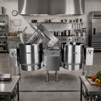 Thumbnail image #2 for Crown ELTM-40-2 Electric Twin Tilting 2/3 Steam Jacketed Mixer Kettle, 2x 40 Gallon Capacity