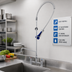 Thumbnail image #2 for EasyInstall Deck Mount Pre-Rinse Unit with 8-Inch Adjustable Centers, 8-Inch Swing Add-On Faucet, and 0.65 GPM Spray Valve