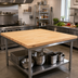 Thumbnail image #2 for Boos Block Kitchen Countertop, 84 x 42 x 1-1/2 Inches, Blended Edge Grain Northern Hard Rock Maple, Varnique Finish