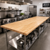 Thumbnail image #2 for Boos Block Northern Hard Rock Maple Kitchen Countertop, 132 x 38 x 1-1/2 Inches, Varnique Finish