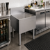 Thumbnail image #2 for Glastender 18-Inch x 24-Inch Stainless Steel Freestanding Underbar Drainboard with Removable Perforated Insert