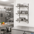 Thumbnail image #2 for Eagle Group Adjustable Post Wire Wall Mount End Unit for 14-Inch Shelves, 54-Inch Posts, Stainless Steel