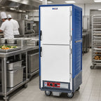 Thumbnail image #2 for Metro C5 Insulation Armour C539-HDS-L-BU Mobile Heated Holding Cabinet, Full Height, Dutch Solid Doors, 35 Full-Size Pans, Blue