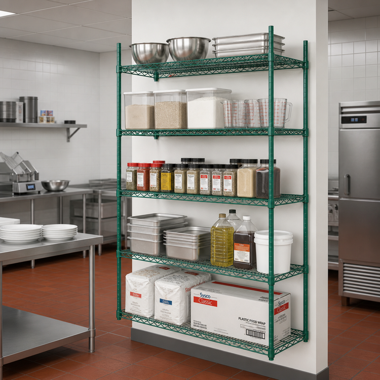 Product image #3 for Metro Super Erecta 5-Shelf Add-On Wire Shelving Unit, 30" W x 24" D x 74" H, Metroseal 3 Epoxy-Coated Finish
