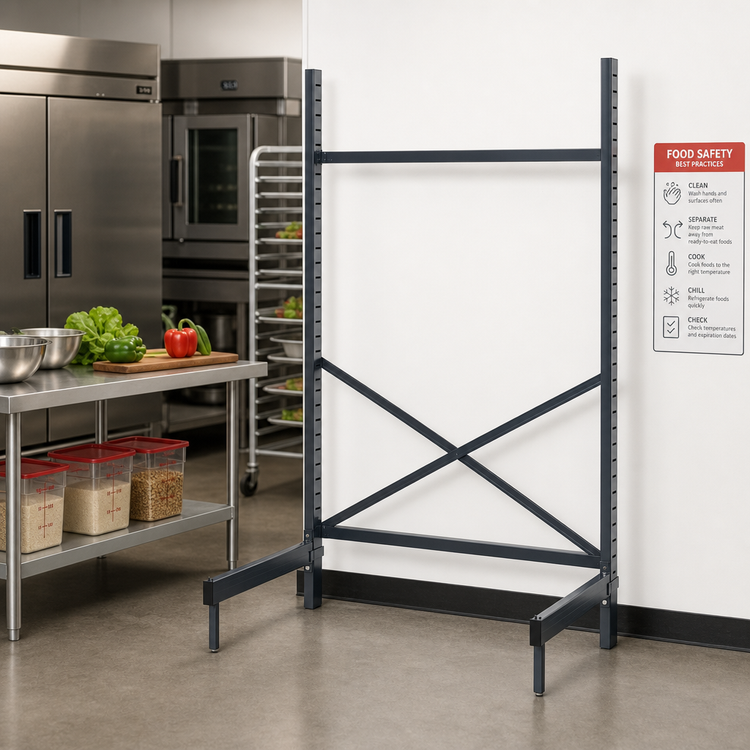 Product image #2 for Metro SmartLever 24-Inch Wide x 21-Inch Deep Cantilevered Shelving Starter Base Kit, 76-3/8-Inch High