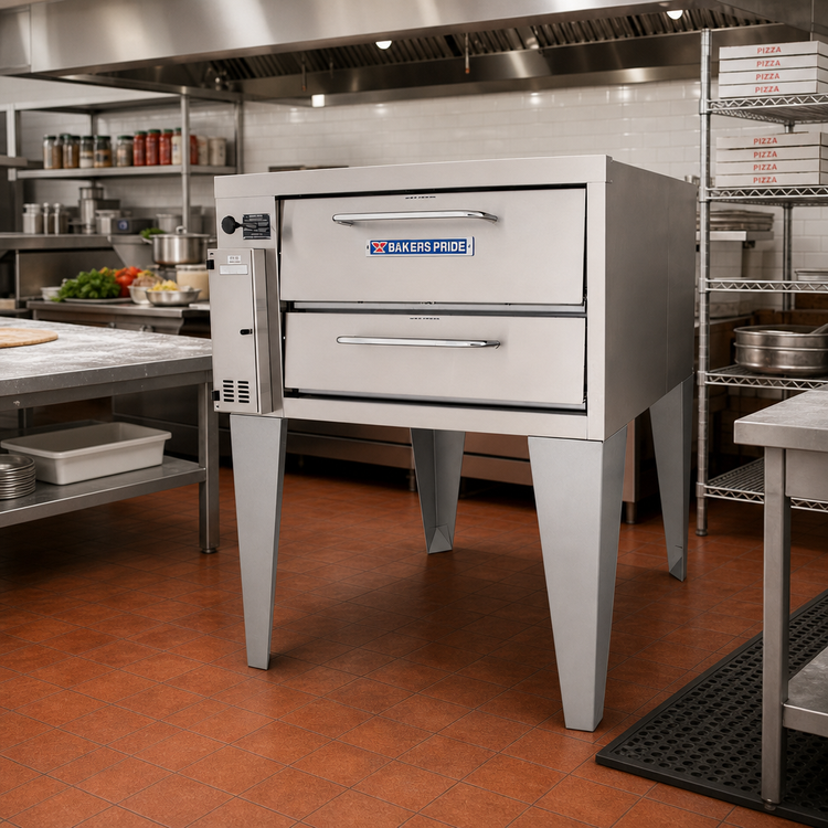 Product image #2 for Bakers Pride Super Deck Series Gas Pizza Deck Oven with 36 x 24-1/2 Inch Ceramic Bake Deck, Single Chamber, Shallow Depth