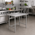 Thumbnail image #2 for Advance Tabco 30-Inch x 24-Inch 16-Gauge 304 Stainless Steel Work Table with Rear Up-Turn and Galvanized Open Base