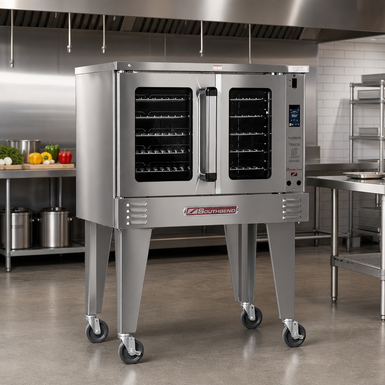 Product image #2 for Southbend Platinum Full-Size Single Deck Gas Convection Oven with Touchscreen Controls and Dependent Doors, 90,000 BTU