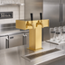 Thumbnail image #2 for Perlick 3780-2BTF Countertop Air-Cooled Tee Beer Tower with 2 Faucets
