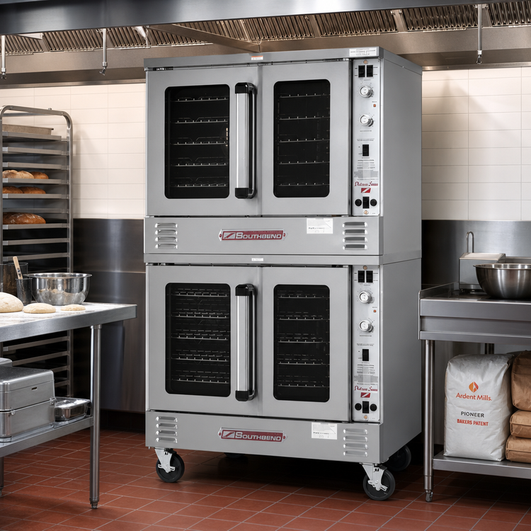 Product image #2 for Southbend Platinum Double Deck Bakery-Depth Gas Convection Oven with Standard Controls and Independent Doors