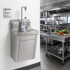 Thumbnail image #2 for Eagle Group BF-1-10-F Wall-Mounted Still Water Bottle Filler Station, Hands-Free Electronic-Eye Faucet, Filtration Kit, Battery Backup