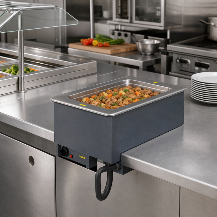 Product image #2 for Vollrath Drop-In Electric Hot Food Well with Auto-Fill and Drain, Single Full-Size Pan, Wet Operation