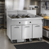 Thumbnail image #2 for Imperial IFSCB650EU Electric Floor Model 6-Tank Battery Fryer with Built-In Filter System