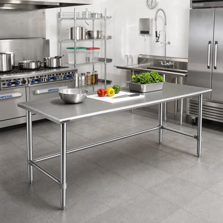 Product image #2 for Eagle Spec-Master 72-Inch x 36-Inch Stainless Steel Top Work Table with Open Base
