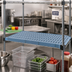 Thumbnail image #2 for QuadPlus 54 x 24 Inch Louvered Polymer Shelf Mat with Wire Quad-Adjust Frame, Blue