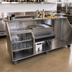 Thumbnail image #2 for Glastender Portable Stainless Steel Bar for Glassware with Refrigerator Space, 90-Inch, 12-Inch Ice Bin