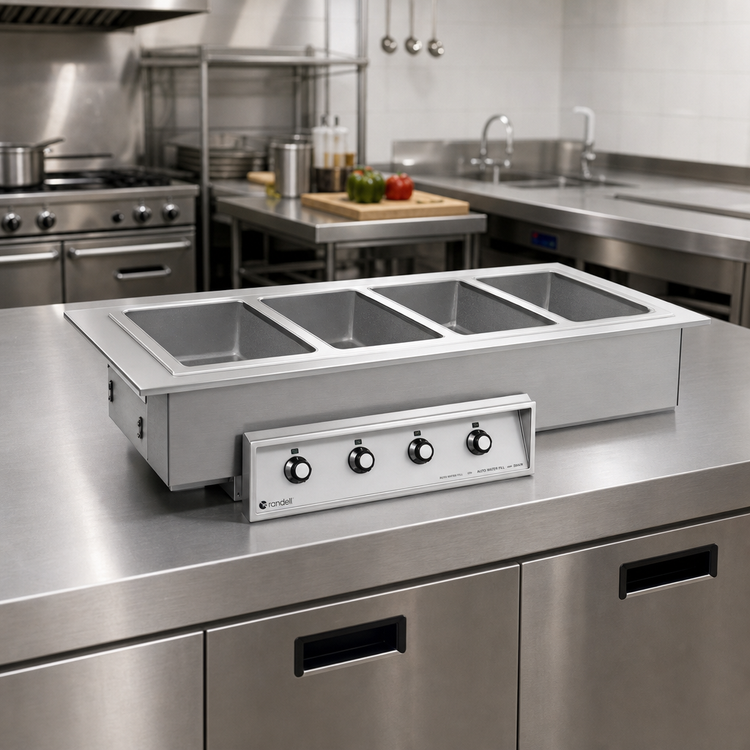 Product image #2 for Randell Custom & Serving 1-Pan Drop-In Electric Hot Food Well with Auto Water Fill and Drain
