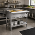 Thumbnail image #2 for 2-Well Gas Steam Table with Dry Heat, Open Base, 32-Inch Wide