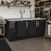 Thumbnail image #2 for Beverage-Air 72-Inch 3-Door Direct Draw Beer Dispenser with Dual Faucet Towers, Black Exterior