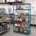 Thumbnail image #2 for EagleGard 5-Tier Stationary Starter Wire Shelving Unit, 42W x 21D x 74H, QuadTruss Shelves, Blue-Green Hybrid Epoxy