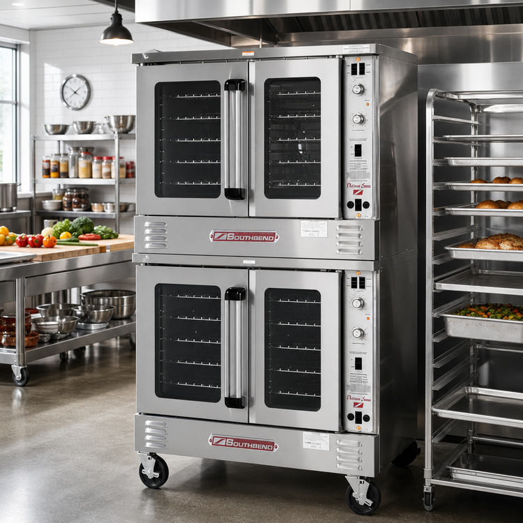 Product image #2 for Southbend Platinum Full-Size Double-Deck Electric Convection Oven, Standard Depth, Independent Doors