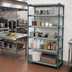 Thumbnail image #2 for Quantum 5-Tier Stationary Wire Plastic Mat Shelving Unit, 36 x 14 x 74 Inches