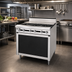 Thumbnail image #2 for Titan JTRH-4ST 48-inch Heavy Duty Gas Range with 4 Open Burners and 4 Hot Tops